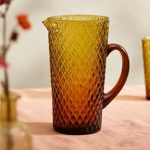 Amber Glass Pitcher/